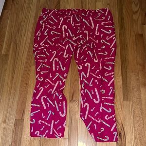 Old Navy Flannel Candy Cane Pajama Loungewear Pants Christmas Holiday XXL